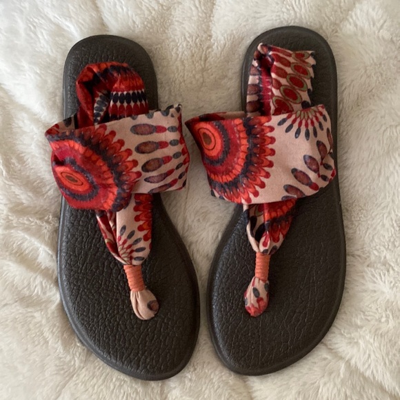Sanuk slingback fabric yoga mat sandals size 9 - Picture 1 of 8